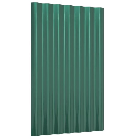 Dakpanelen 36 st 60x36 cm gegalvaniseerd staal groen 3