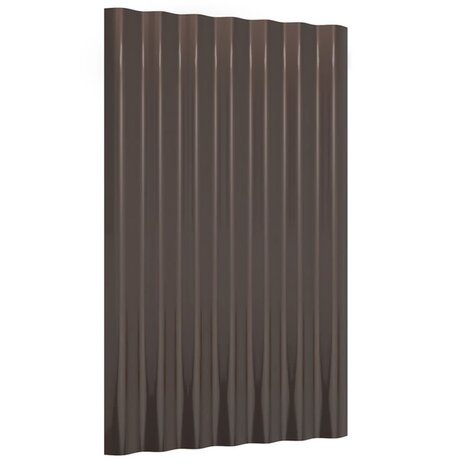 Dakpanelen 36 st 60x36 cm gepoedercoat staal bruin 3