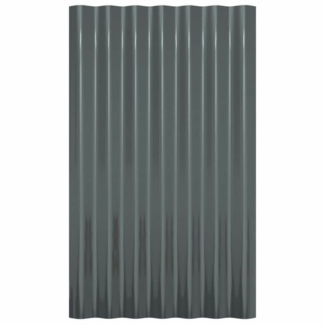 Dakpanelen 36 st 60x36 cm gepoedercoat staal antracietkleurig 4