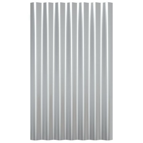 Dakpanelen 36 st 60x36 cm gegalvaniseerd staal zilverkleurig 4