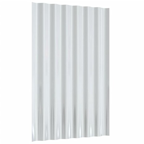 Dakpanelen 36 st 60x36 cm gegalvaniseerd staal zilverkleurig 5
