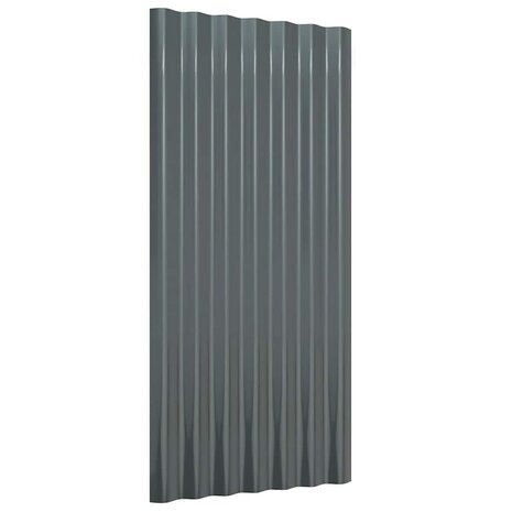 Dakpanelen 12 st 80x36 cm gegalvaniseerd staal antracietkleurig 3
