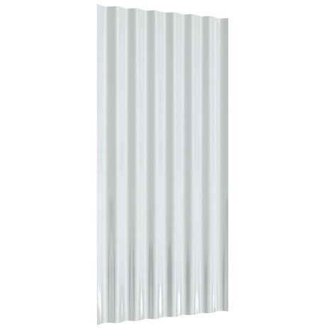 Dakpanelen 36 st 80x36 cm gegalvaniseerd staal grijs 5
