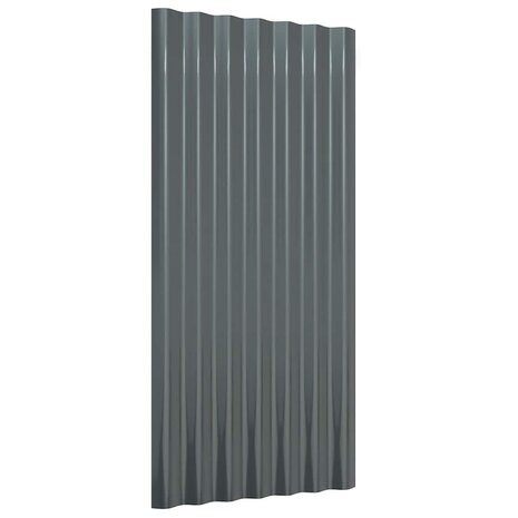 Dakpanelen 36 st 80x36 cm gepoedercoat staal antracietkleurig 3