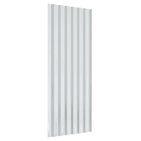 Dakpanelen 12 st 100x36 cm gegalvaniseerd staal groen 5