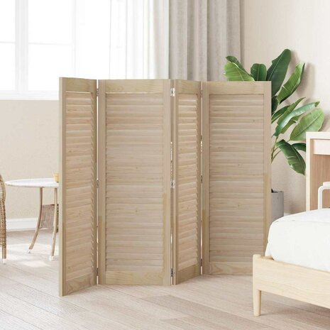 Kastdeuren 4 pcs Bruin 110 x 39.5 x 2.1 cm Massief grenenhout 3