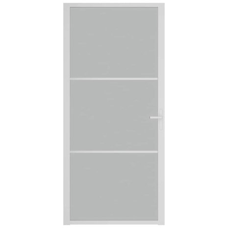 Binnendeur 93x201,5 cm matglas en aluminium wit 3