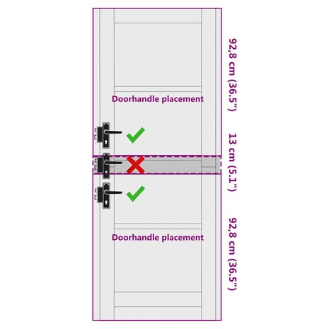 Binnendeur met Glas Wit 73.5 x 198.5 cm 9