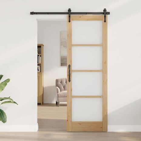 Binnendeur met Glas Bruin 73.5 x 211 cm 1