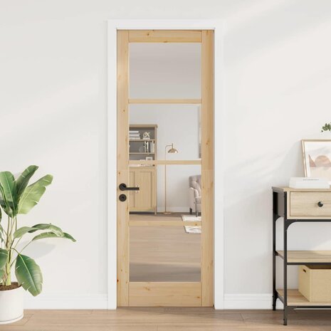 Binnendeur met Glas Bruin 73.5 x 211 cm 3