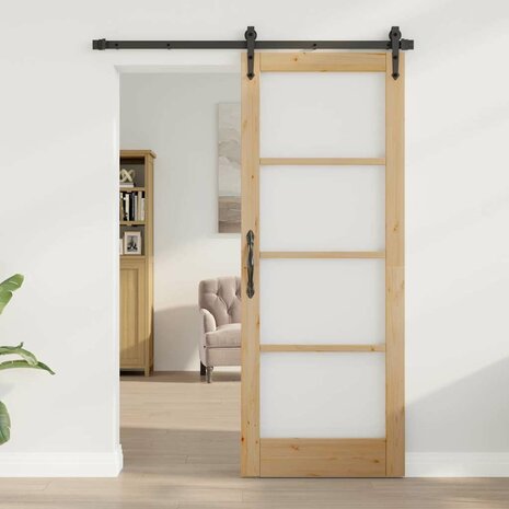Binnendeur met Glas Bruin 78 x 202 cm 1