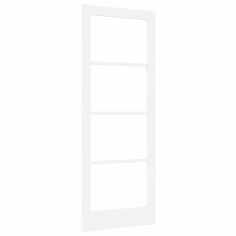Binnendeur met Glas Wit 78 x 202 cm Massief grenenhout en glas 2