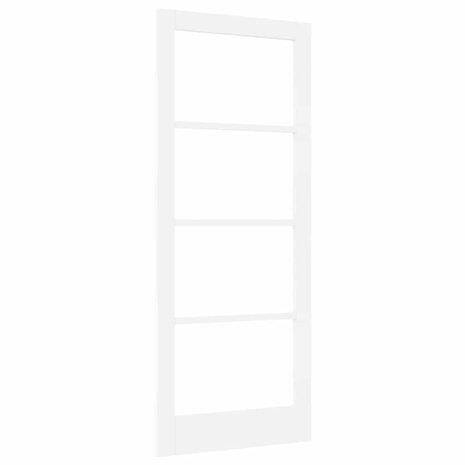 Binnendeur met Glas Wit 83 x 202 cm Massief grenenhout en glas 2