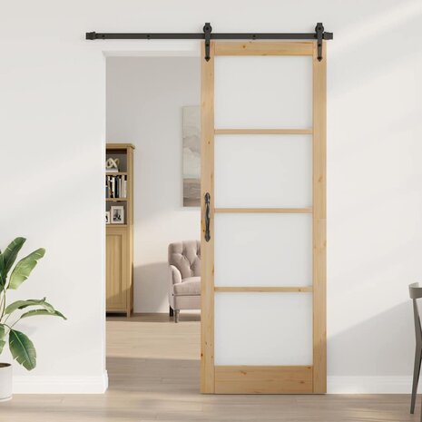 Binnendeur met Glas Bruin 83 x 232 cm 1