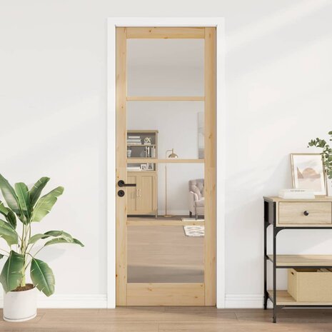 Binnendeur met Glas Bruin 83 x 232 cm 3