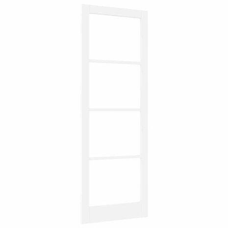 Binnendeur met Glas Wit 83 x 232 cm Massief grenenhout en glas 2