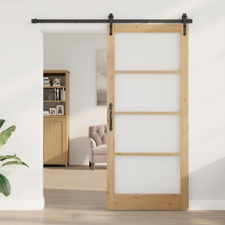 Binnendeur met Glas Bruin 93 x 211 cm 1