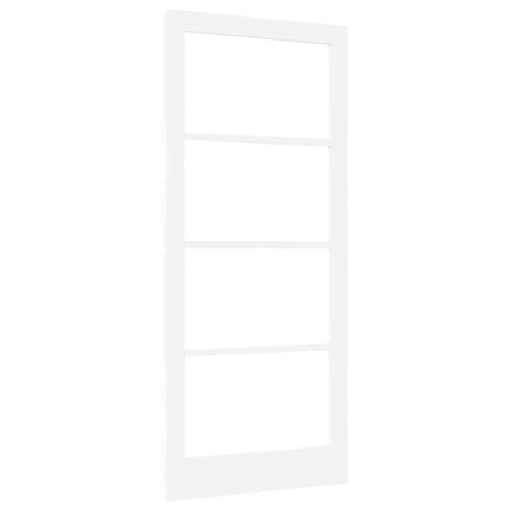 Binnendeur met Glas Wit 93 x 211 cm Massief grenenhout en glas 4