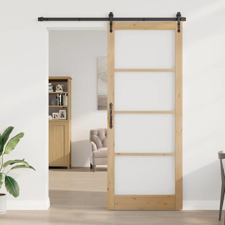 Binnendeur met Glas Bruin 93 x 232 cm 1