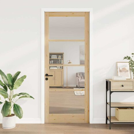 Binnendeur met Glas Bruin 93 x 232 cm 3