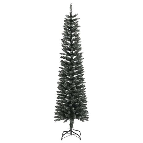 Kunstkerstboom met standaard smal 180 cm PVC groen 3