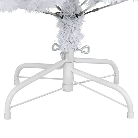 Kunstkerstboom met scharnieren en standaard 120 cm wit 7