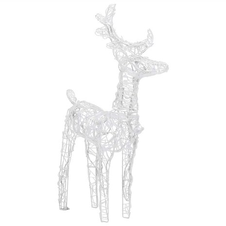 Kerstrendieren 2 st 80 LED&apos;s acryl koudwit 4