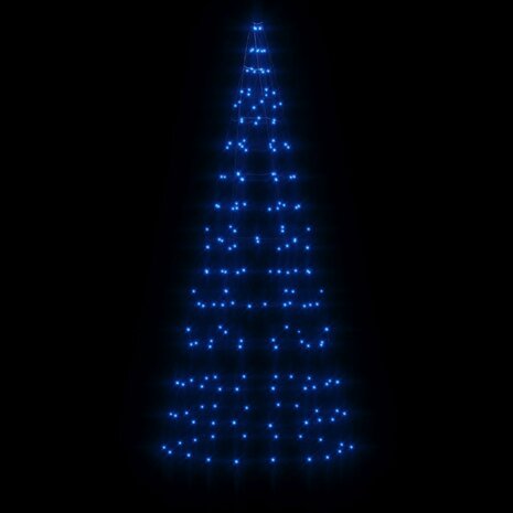LED-kerstboom aan vlaggenmast 200 LED&apos;s 180 cm blauw 3