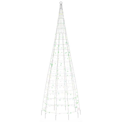LED-kerstboom aan vlaggenmast 550 LEDs kleurrijk 300 cm 4