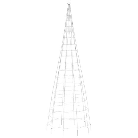 LED-kerstboom aan vlaggenmast 550 LEDs kleurrijk 300 cm 5