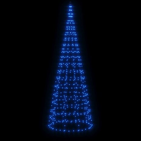 LED-kerstboom aan vlaggenmast 550 LED&apos;s 300 cm blauw 3