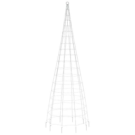 LED-kerstboom aan vlaggenmast 550 LED&apos;s 300 cm blauw 5