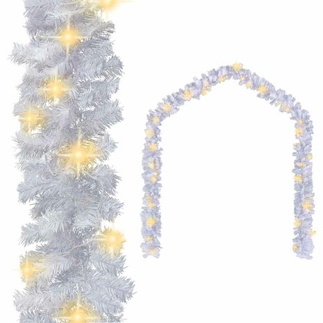 Kerstslinger met LED-lampjes 10 m wit 1