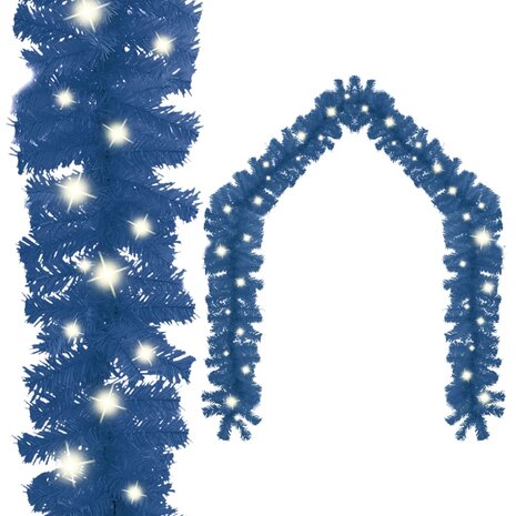Kerstslinger met LED-lampjes 20 m blauw 1