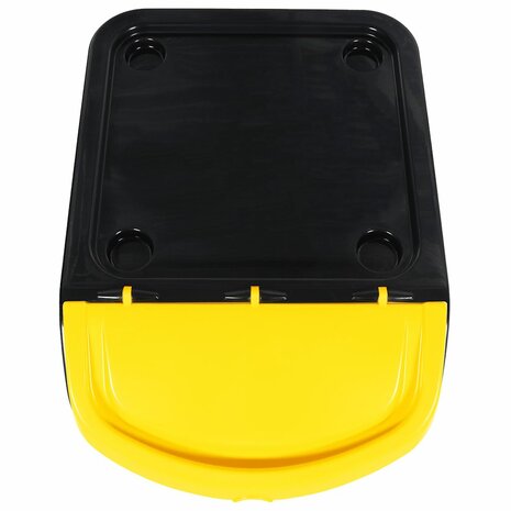 Afvalbakken met deksels stapelbaar 3 st PP 78 L zwart 5