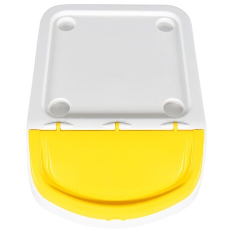 Afvalbakken met deksels stapelbaar 3 st PP 120 L wit 5