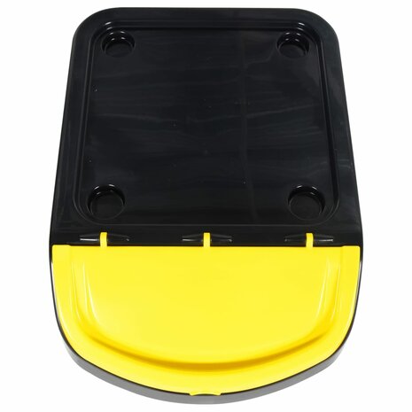 Afvalbakken met deksels stapelbaar 3 st PP 120 L zwart 5