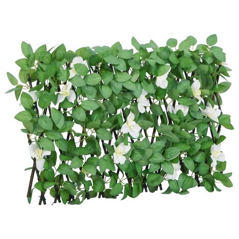 Kunstplant klimop op latwerk uittrekbaar 180x30 cm groen 1