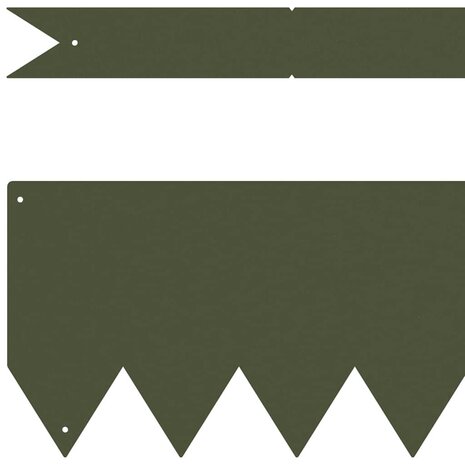 Gazonranden 10 pcs Olijfgroen 100 x 0.5 x 15 cm Staal 3