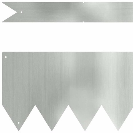 Gazonranden 10 pcs Zilver 100 x 0.5 x 15 cm 3