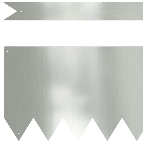 Tuinborder 10 stuks, 100 x 0,5 x 20 cm van gegalvaniseerd staal 3
