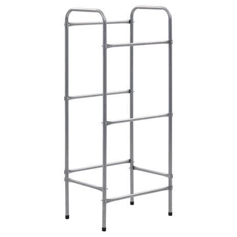 Opbergrek voor 3 kratten 50x33x116 staal zilverkleurig 2