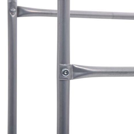 Opbergrek voor 3 kratten 50x33x116 staal zilverkleurig 5