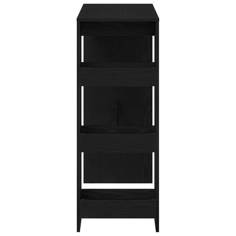 Bartafel met rekken Zwarte eik 90x40x103,5 cm bewerkt hout 6