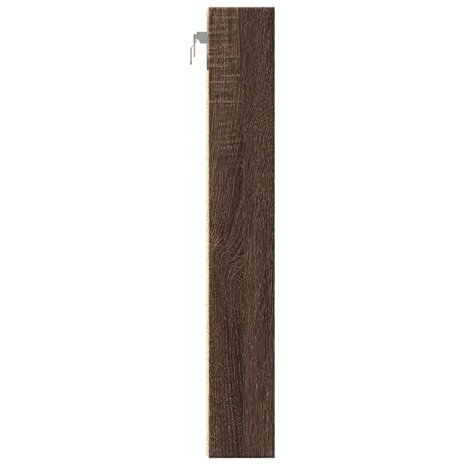 Vitrinekast 60x8,5x58 cm bewerkt hout bruin eikenkleurig 5