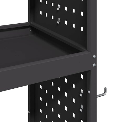 Gereedschapswagen Zwart 65 x 35 x 111 cm Koudgewalst staal 8