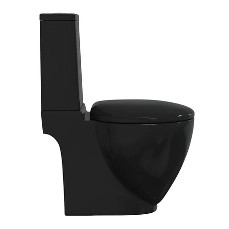 Toilet rond afvoer onder keramiek zwart 5