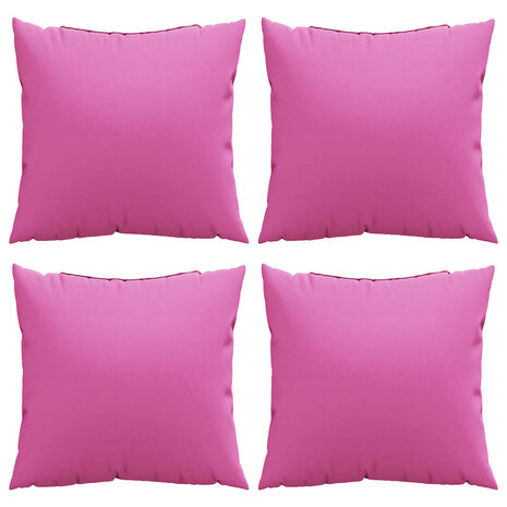 Sierkussens 4 pcs Roze 40 x 40 cm Stof 2