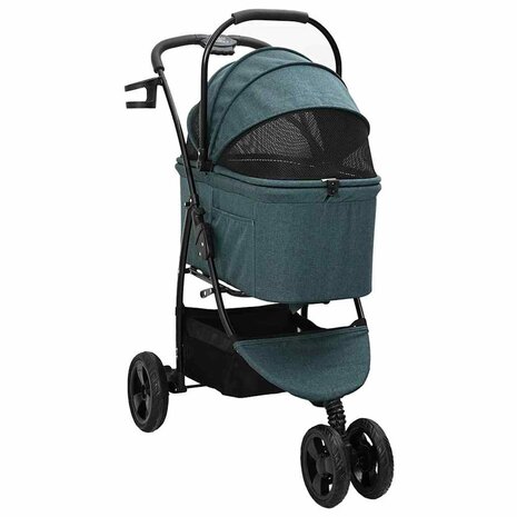 Opvouwbare Huisdierenwagen Verstelbaar Groen 78 x 54 x 101 cm 3