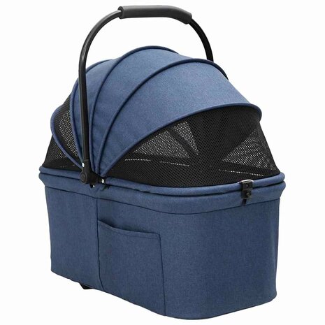 Opvouwbare Huisdierenwagen Verstelbaar Blauw 78 x 54 x 101 cm 4